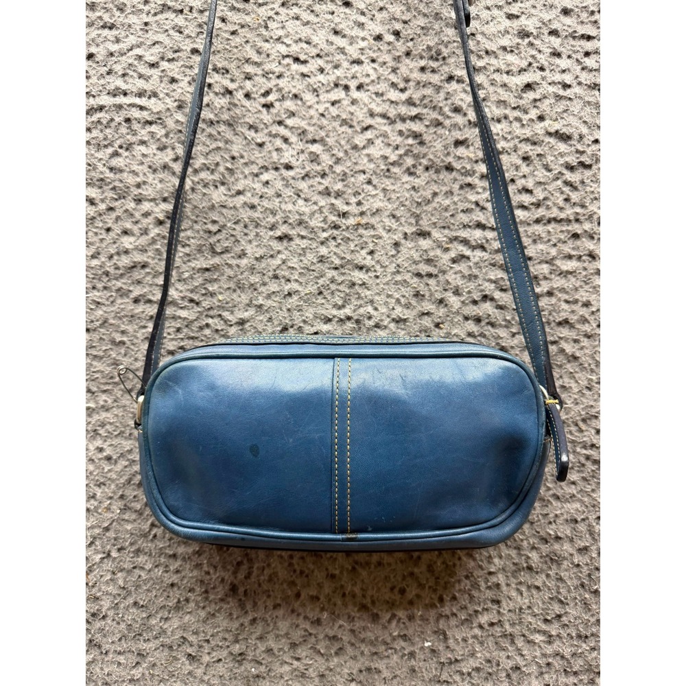 Vintage Coach Legacy 9582 Genuine Cowhide Leather Crossbody Camera Bag Blue
